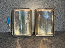 Vintage WILTON Open Book 2pc Aluminum Cake Pans - Made in Japan - Used Condition