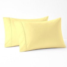 Pizuna Pure 100 Cotton Queen Pillow Cases 800 Thread Count Mellow Yellow