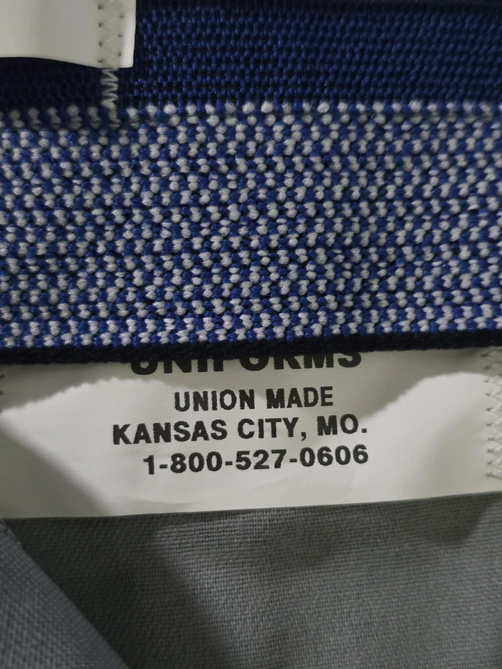 Pantalones Brookfield Uniforms Para Hombre 32 Azul Gris Vestido Pantalones Hecho en Unión EE. UU. Foto 4 de 4