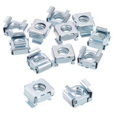 uxcell 1/4-20 Cage Nut, 10Pcs Snap-in Nuts, Carbon Steel 1/4-20, Silver