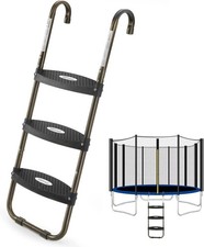 Trampoline Ladder, 3-Step Trampoline Steps with Horizontal Wide Steps, Skid-P...