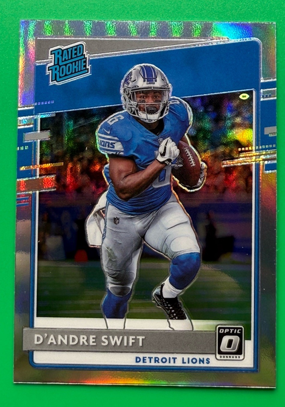 D'Andre Swift 2020 Donruss Optic HOLO PRIZM Rookie Card #159 RC Chicago Bears