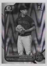 2022 Bowman Draft Chrome Black & White RayWave Refractor Jackson Cox 00dv