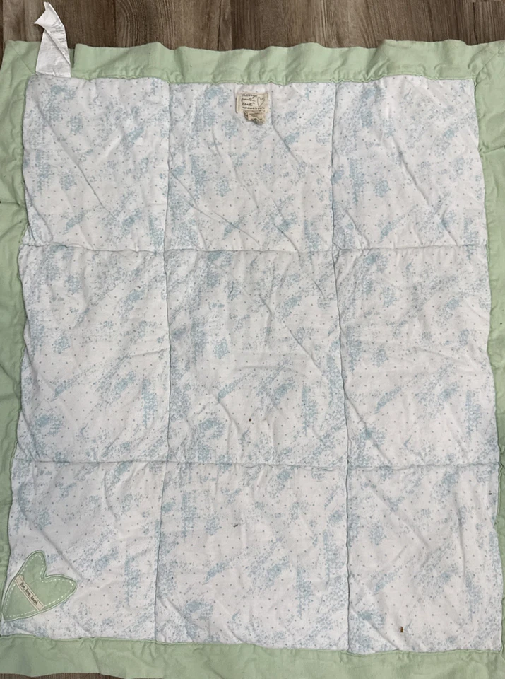 Messages From The Heart Patchwork Squares Baby Blanket Lets Go Play Vintage - Image 3 of 3