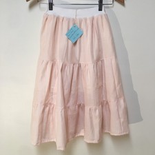 Skirt Girls 7/8 Maxi Pink Ruffle Tier Lined Cotton Romantic Mom and Pop's Kids