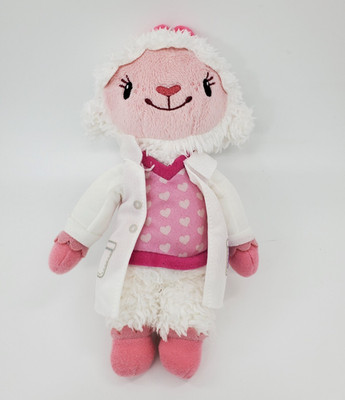 Disney Jr Doc McStuffins 8  Lambie w Lab Coat Plush Doll Stuffed Toy Disney B72