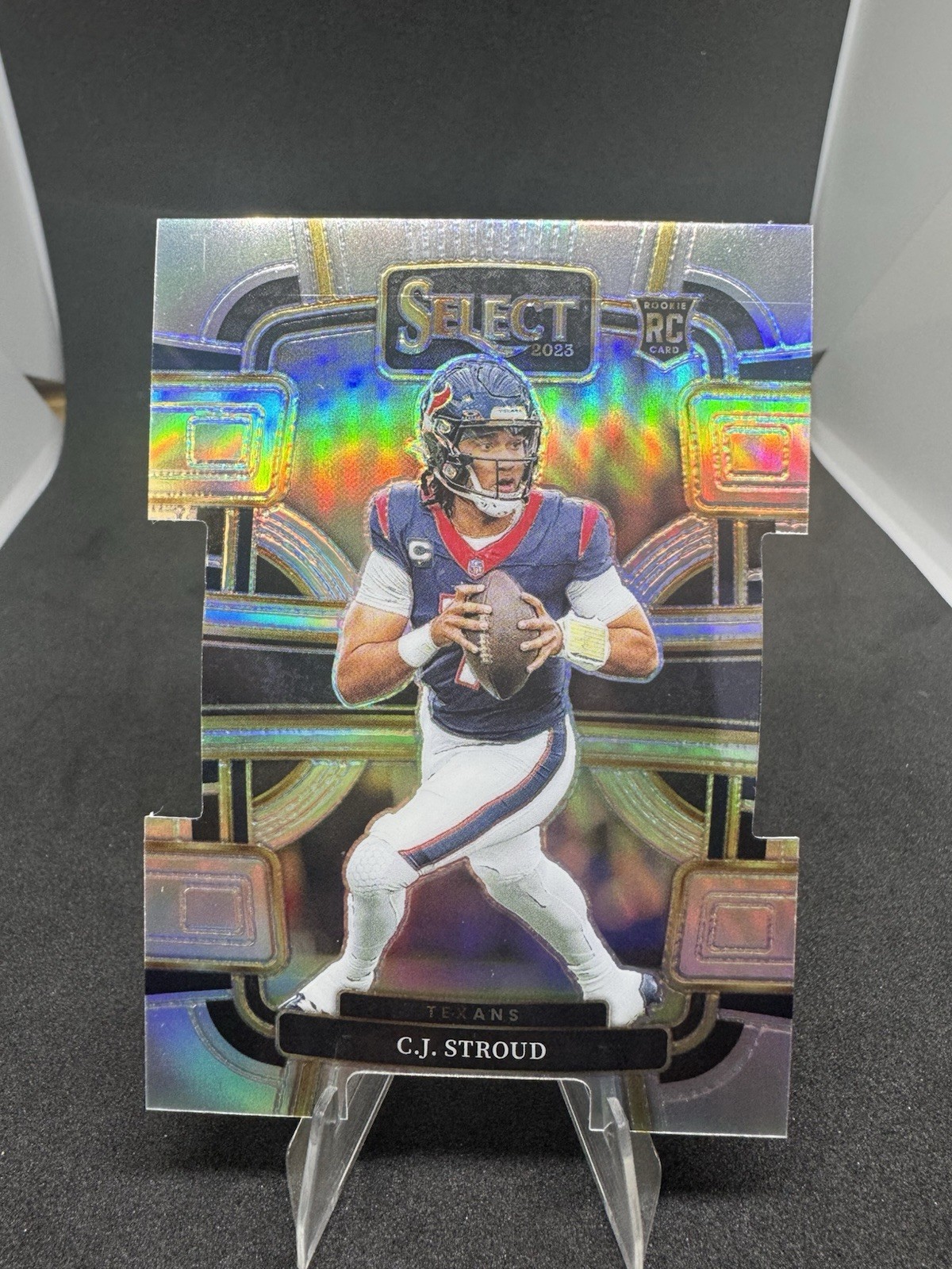 2023 Panini Select - Concourse C.J. Stroud #41 Silver Prizm Die-Cut (RC) Texans