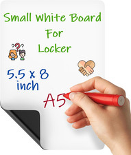 Locker Dry Erase Board Magnetic 5.5x8 - Locker Whiteboard Magnetic - Dry Erase B