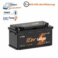 Litime 12V 140Ah H190 Bluetooth Lifepo4 Lithium Batterie FüR Wohnmobil Solar