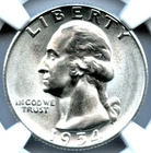 1954-S Washington Quarter, NGC MS 66