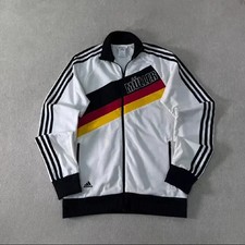 Adidas Track Top, White Black, Size M, Pre-Owned