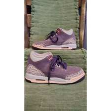 Jordans 3Gs Dark Purple Dust Kids 4.5 Sneaker