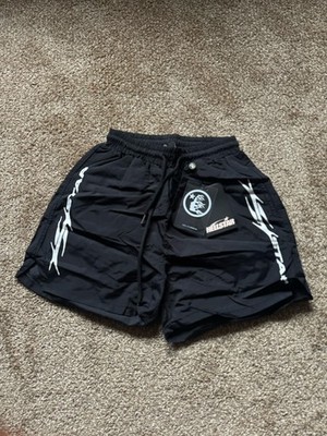 Hellstar Black Nylon Shorts White Graphic Logo Men s Shorts New With Tags