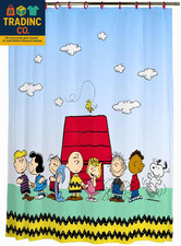 Peanuts 13 Piece Shower Curtain and Ring Set, 100 Officially Licensed Product 