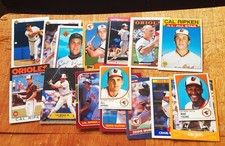 Lot of 14 each plus 2 stickers Vintage Baltimore Orioles Several Cal Ripken