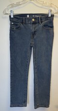 Gap Kids Jeans Boy Size 8 Blue Denim Straight Fit Cotton Adjustable Waist