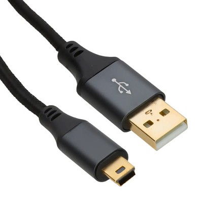 Pro Metal USB 2.0 24AWG Hi-Speed A auf Mini-B 5 Pin Kabel Strom-/Datenkabel geflochten