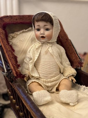 Antique German Doll character baby, Bisque Head  c.1900s
