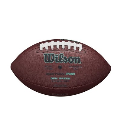 Wilson NFL Ignition Gen Green Football - Brown, Peewee Size Size