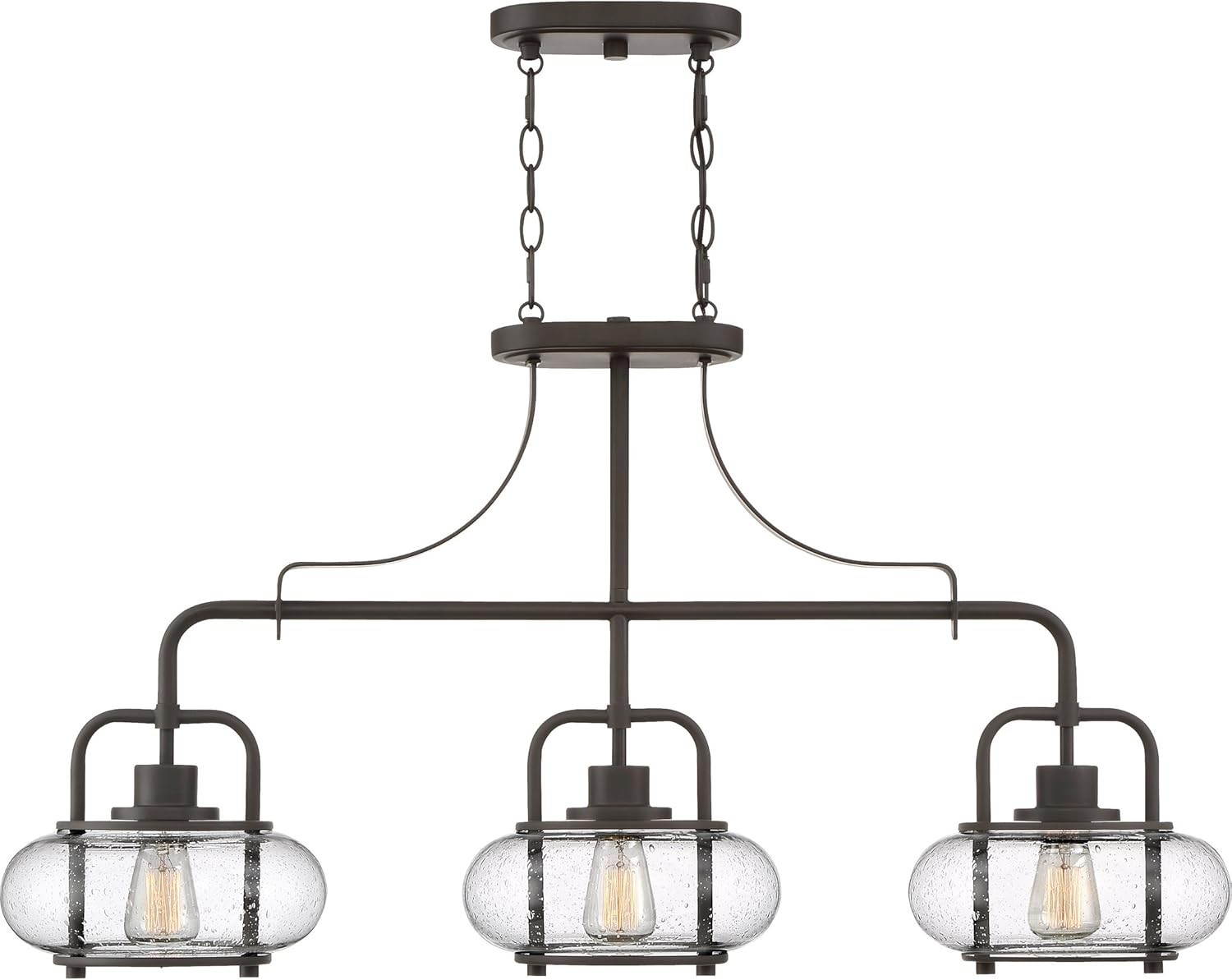 Quoizel TRG338OZ Three Light Island Chandelier Trilogy Old B