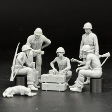 1/35 WW2 US Marine Corps Soldiers RESIN FIGURE MODEL KIT Unassembled Unpainted