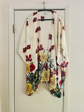 Umgee Ethereal Cottagecore Romantic Fairy Tale Kimono Beach Boho Cover Up M/L