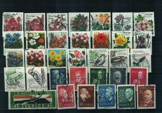Schweden Briefmarken 1 Steckkarte gestempelt