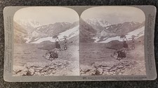 Vintage Stereoscope Card Swiss Great St Bernard Pass As per image
