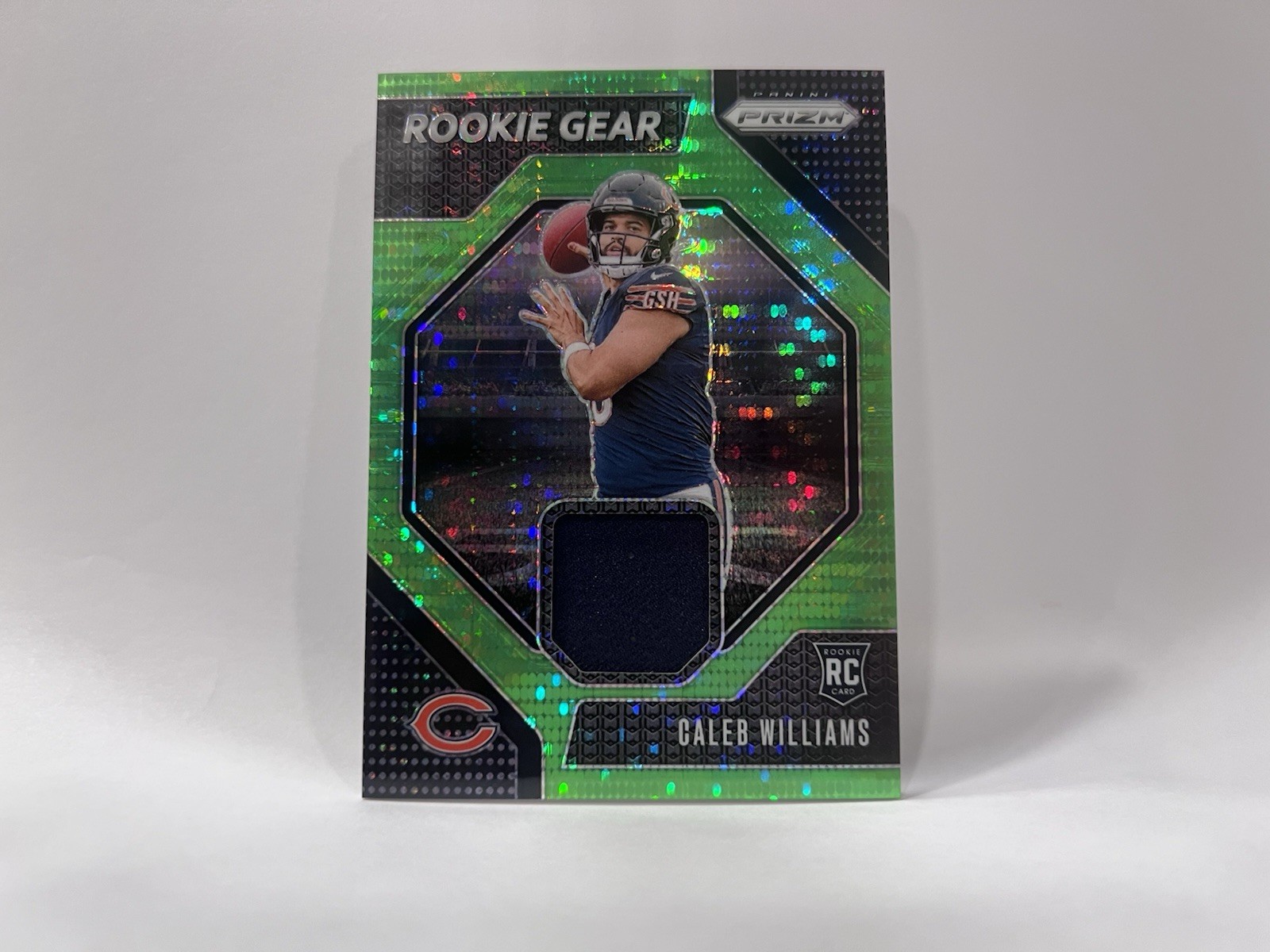 2024 Panini Prizm - Rookie Gear Caleb Williams #RG-CWS Neon Green Pulsar Prizm