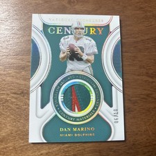 2021 Panini National Treasures Dan Marino Century Materials Gold Holo /10 Patch