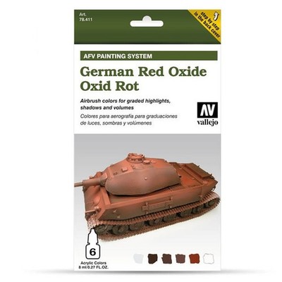 (1,99 /Stück) Model Air Set AFV German Red Oxide Set Vallejo 6er Set