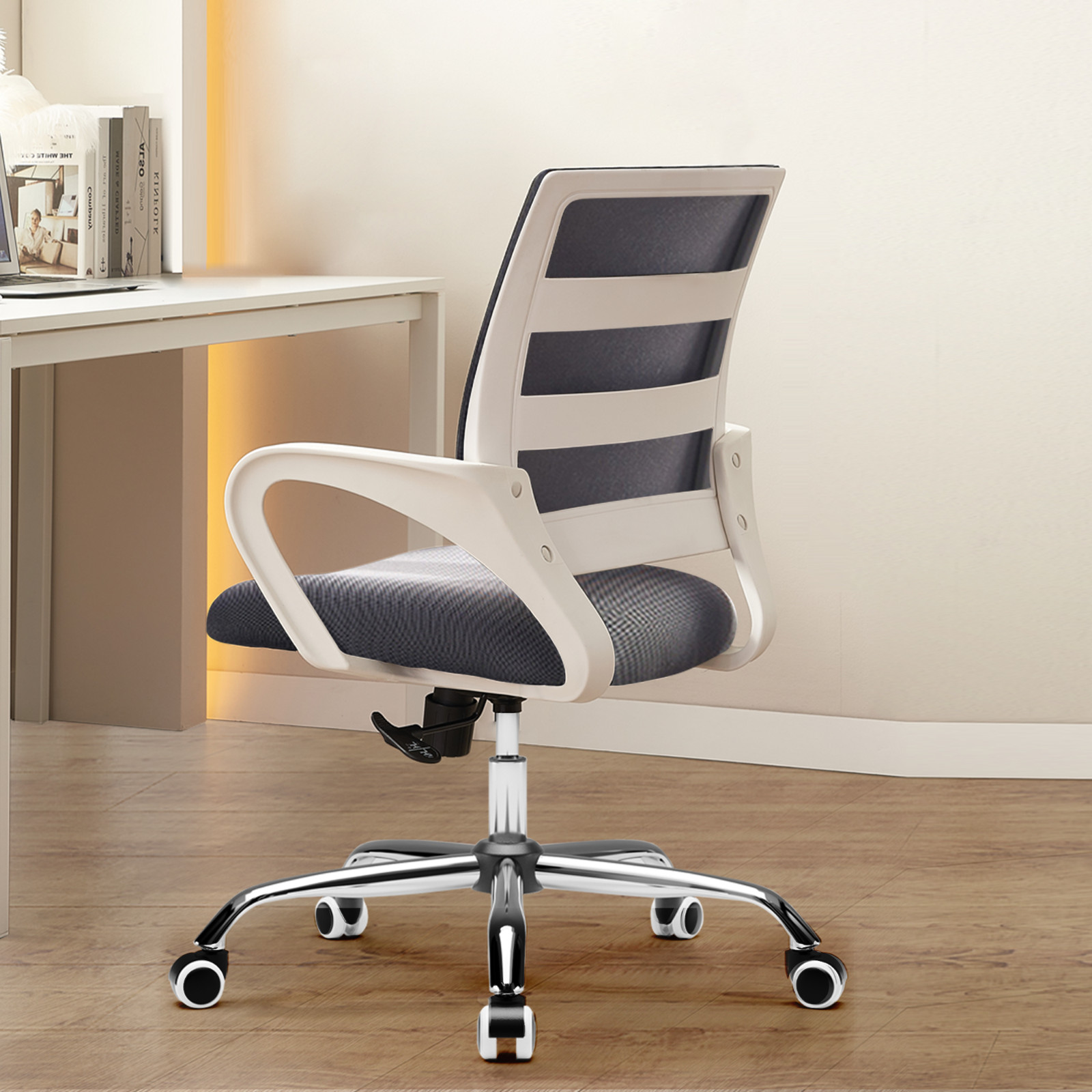 With Mid Back Cushion Lumbar Support And Wheels
