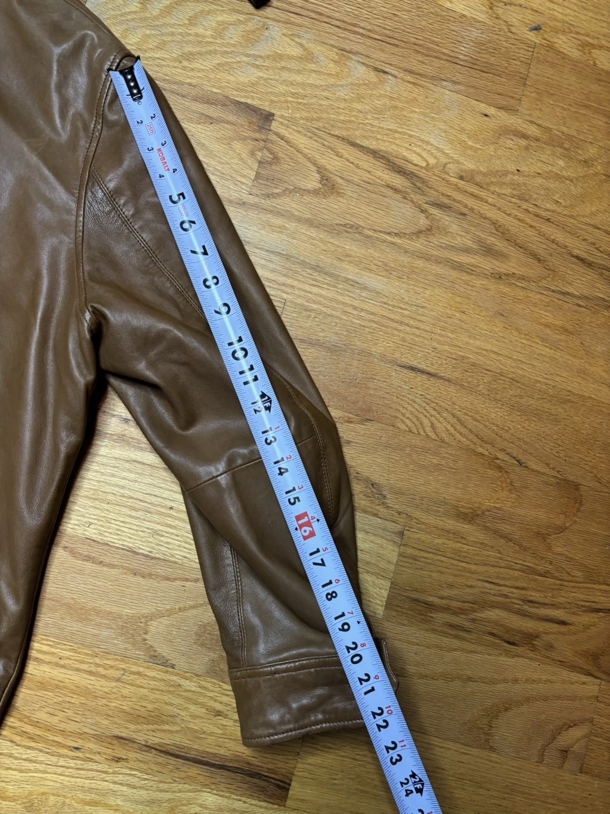 TASSO ELBA Mens Brown Soft Leather Cafe Racer Motorcycle Full Zip Jacket Sz XL image 7