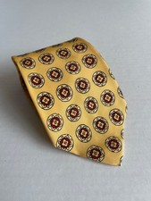 Polo Ralph Lauren Men's Yellow Floral Silk Neck Tie 55L 3.5W Made in USA