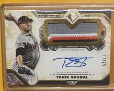 Tarik Skubal Auto Patch /25 2025 Topps Diamond Icons Jumbo Patch Tigers