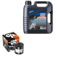 K&N ÖLfilter Set Liqui Moly 10W-40 4L FüR Ducati Paso 906 906-PASO Bj.1989