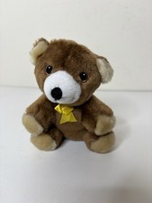 Oso de peluche Rosco de peluche promocional fórmula hierro similac vintage marrón tostado amarillo lazo