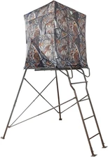 6' Tripod Hunting Tower Blind, Elevated with 4' x 4' Platform for Deer Hunting