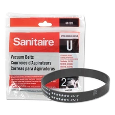 Sanitaire 66120 Flat U Style Vacuum Cleaner Belt Replacement (2/PK) New