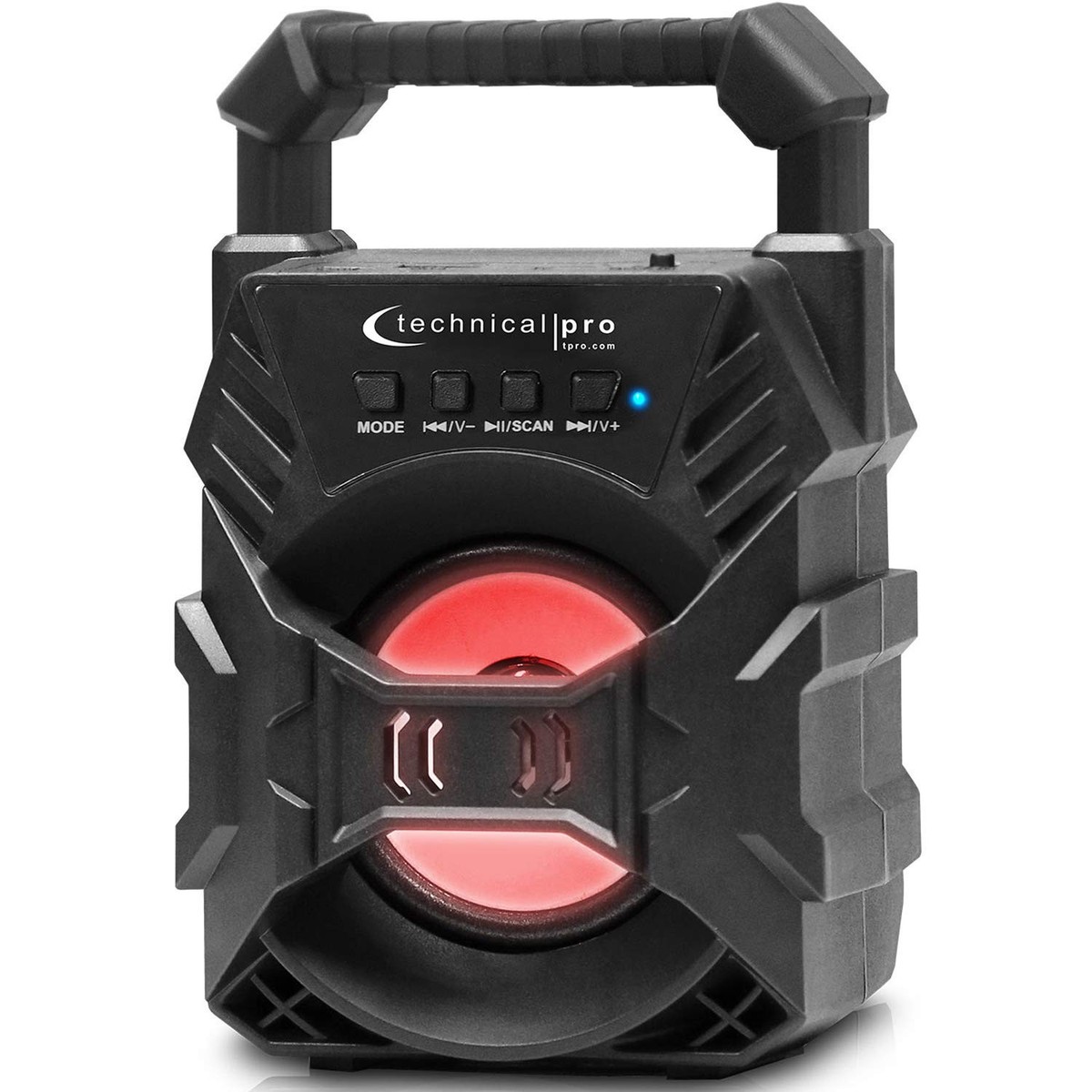 Retoo Bluetooth luidspreker met FM-radio, lcd mini draagbaar 5 x 5 x 5 cm, 3 W vermogen, DC/USB/AUX/TF-ingangen, mini jack 3,5 mm, mp3-recorder, ledverlichting, uittrekbare antenne