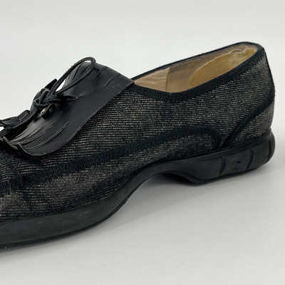 CHANEL leather tassel black size 37 shoes 94305 loafers moccasins