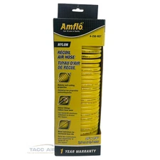 Amflo 1/4 X 25 Ft Nylon Recoil Air Hose Coiled Yellow 200 PSI 4-25E-RET