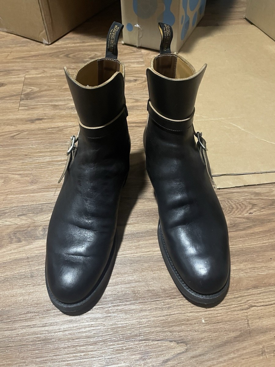 Rolling Dub Trio Griffin Jodhpur Boots Size 9 Black Italian