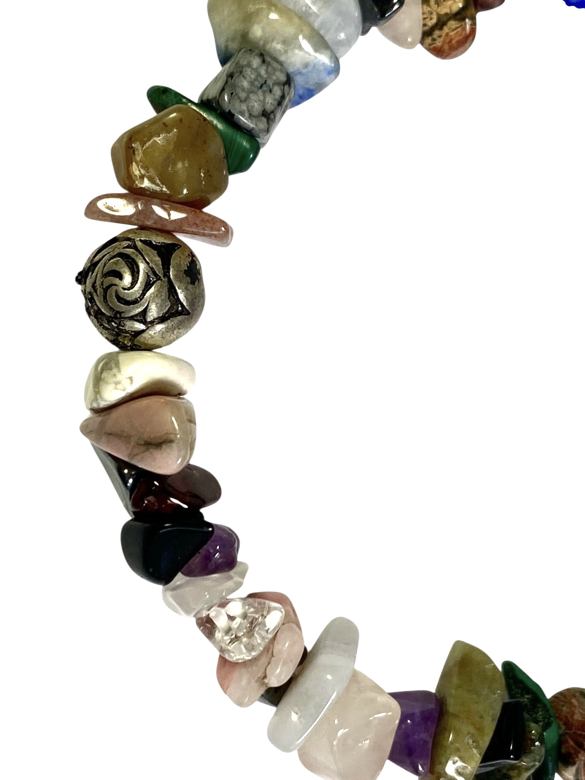 Handcrafted  Multicolor  Multi Gemstone Chips Bra… - image 5