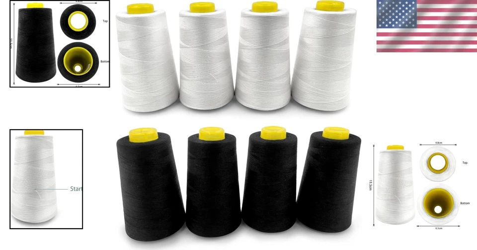 High-Quality 8-Spool Polyester Sewing Thread Set (24,000 Yards) - Image 2 of 4