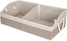 Large Dog Toy Basket with Handle, Foldable Dog Toy Box for Living Room Area, 28.