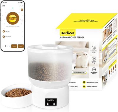 Automatic Cat Feeder with 270-Day Battery Life, Rechargeable Auto Cat Feeder wit