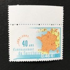 Timbre de France N°3543 "aménagement du territoire" Année 2003 / Neuf luxe**