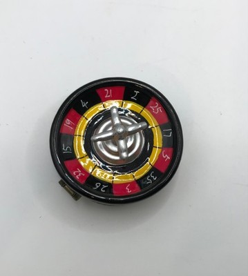 Vantage Roulette Table Porcelain Trinket Box w/ Betting Chip