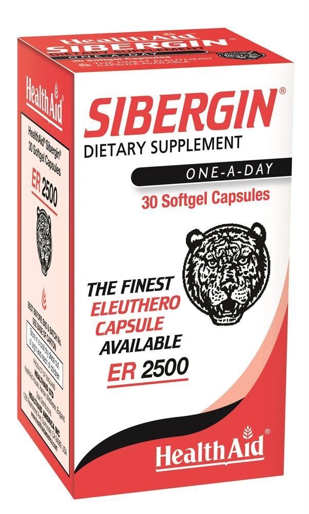 HealthAid Sibergin 2500 (Siberian Ginseng 2500mg) 30 Capsules - 2 Pack